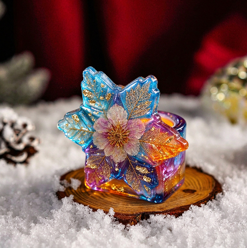 Handmade Crystal Christmas Candlestick Resin Mold