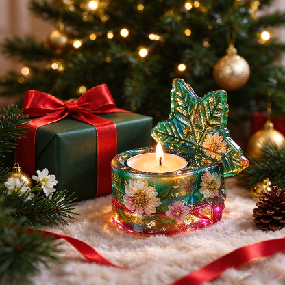 Handmade Crystal Christmas Candlestick Resin Mold