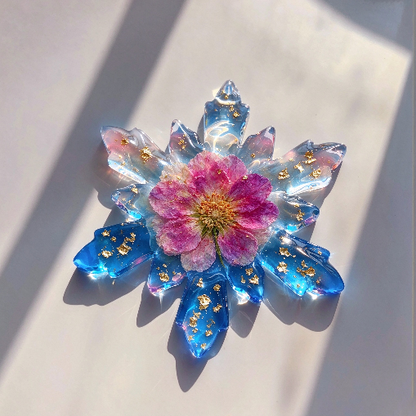 Handmade Water Ripple Snowflake Pendant Resin Mold