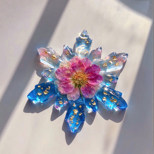 Handmade Water Ripple Snowflake Pendant Resin Mold
