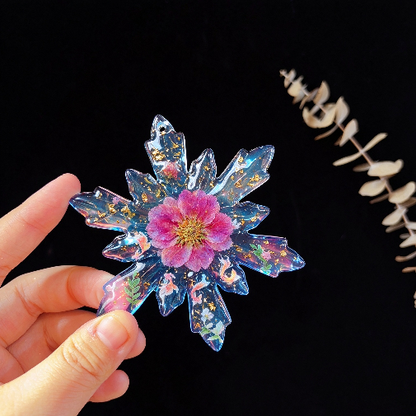 Handmade Water Ripple Snowflake Pendant Resin Mold