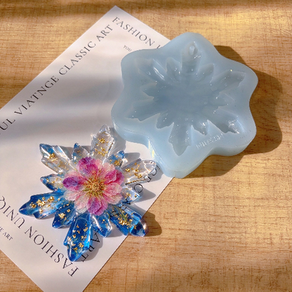 Handmade Water Ripple Snowflake Pendant Resin Mold