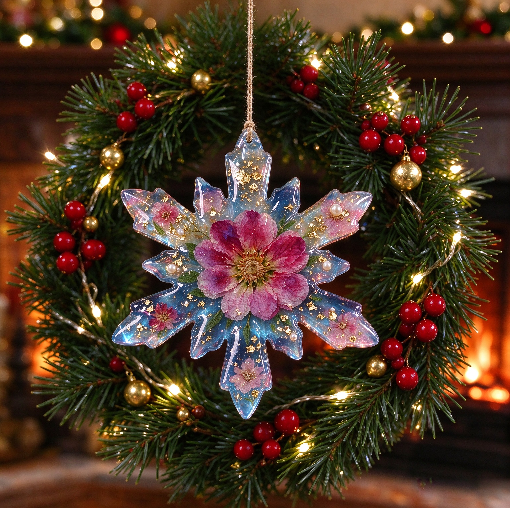 Handmade Water Ripple Snowflake Pendant Resin Mold