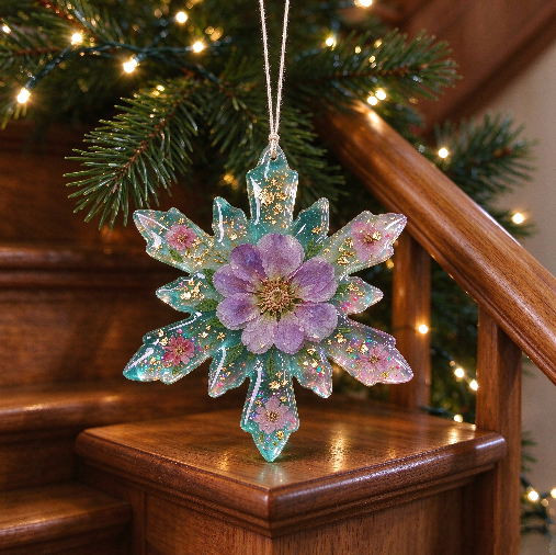 Handmade Water Ripple Snowflake Pendant Resin Mold
