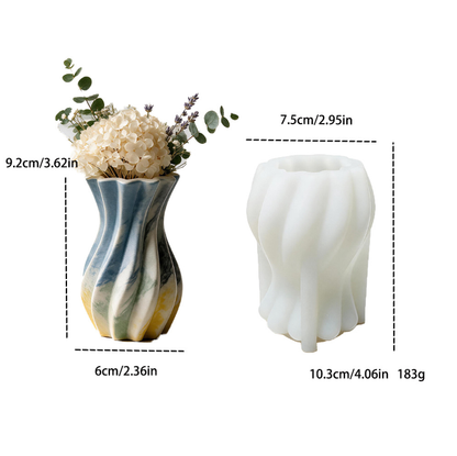 Wavy Twisted Vase & Storage Jar Resin Mold