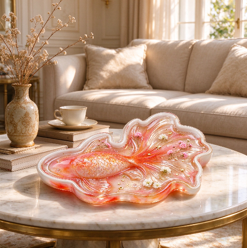 【VIP EXCLUSIVE】Handmade Large 3D Goldfish Storage Tray Resin Mold