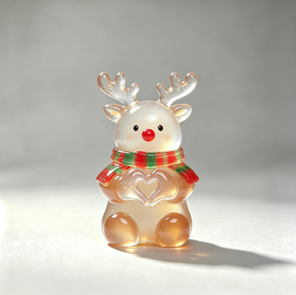 【VIP EXCLUSIVE】Handmade Heart-Hand Gesture Reindeer Figurine Resin Mold