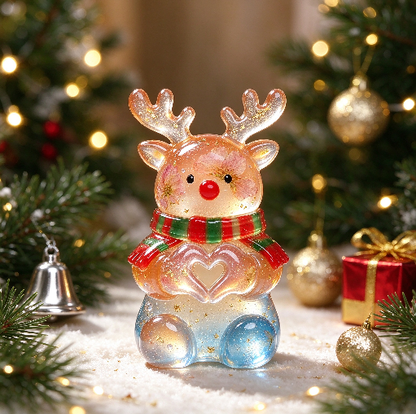 【VIP EXCLUSIVE】Handmade Heart-Hand Gesture Reindeer Figurine Resin Mold