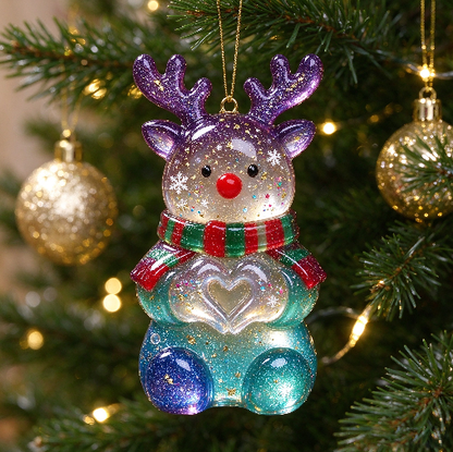 【VIP EXCLUSIVE】Handmade Heart-Hand Gesture Reindeer Figurine Resin Mold