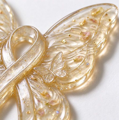 【VIP EXCLUSIVE】Handmade Ribbon Logo Water Ripple Butterfly Decoration Resin Mold