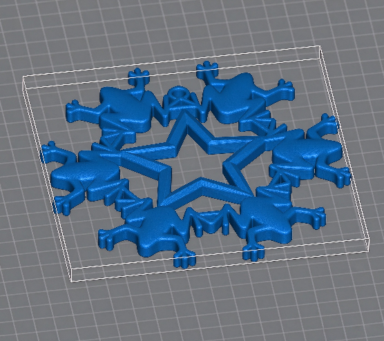 【VIP EXCLUSIVE】Handmade Diamond-Cut Star & Frog Snowflake Christmas Ornament Resin Mold