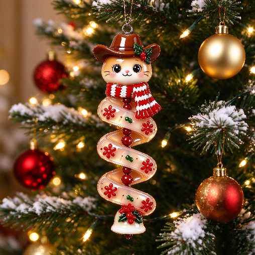 【VIP EXCLUSIVE】Handmade Christmas Spiral Ornament Resin Mold – Grinch, Snowman & Cat