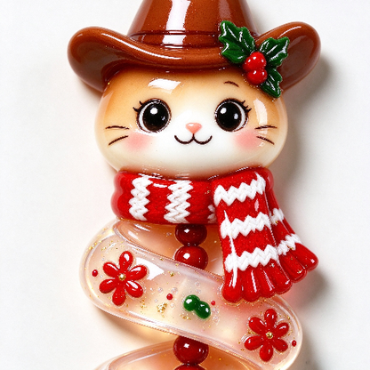 【VIP EXCLUSIVE】Handmade Christmas Spiral Ornament Resin Mold – Grinch, Snowman & Cat