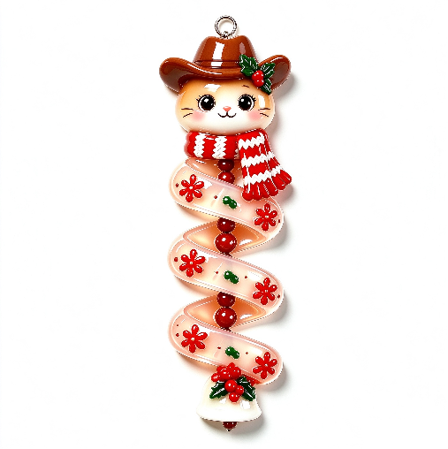 【VIP EXCLUSIVE】Handmade Christmas Spiral Ornament Resin Mold – Grinch, Snowman & Cat