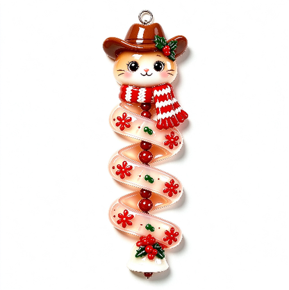 【VIP EXCLUSIVE】Handmade Christmas Spiral Ornament Resin Mold – Grinch, Snowman & Cat
