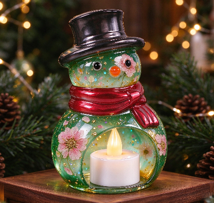Christmas Tree Snowman Night Light Figurine Resin Mold