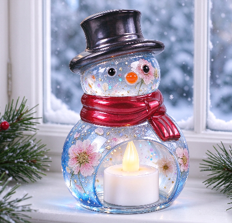 Christmas Tree Snowman Night Light Figurine Resin Mold