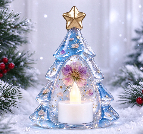 Christmas Tree Snowman Night Light Figurine Resin Mold