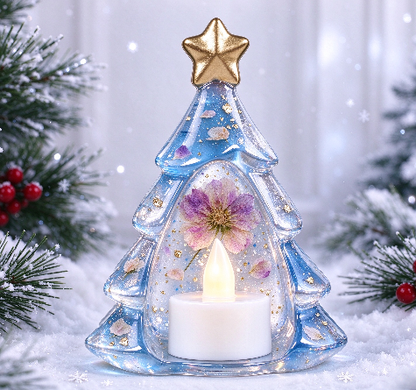 Christmas Tree Snowman Night Light Figurine Resin Mold