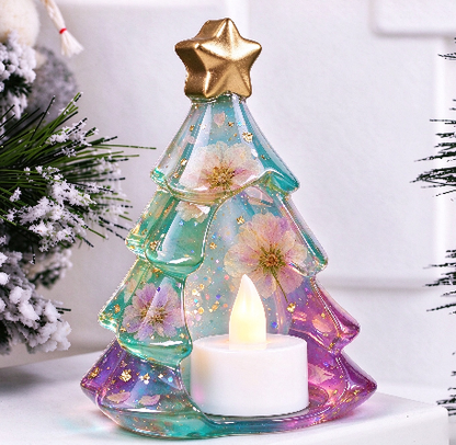 Christmas Tree Snowman Night Light Figurine Resin Mold