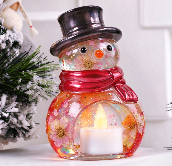 Christmas Tree Snowman Night Light Figurine Resin Mold