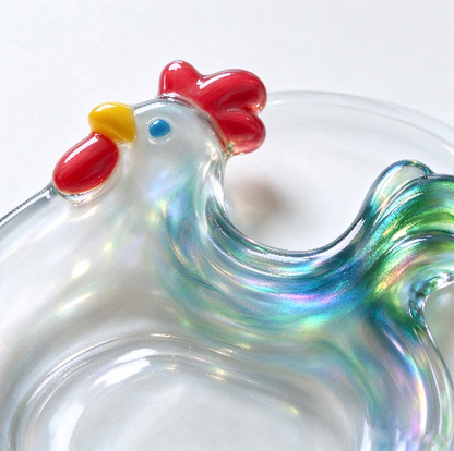 Handmade Cute Chicken-Shaped Storage Tray Decorative Figurine Resin Mold