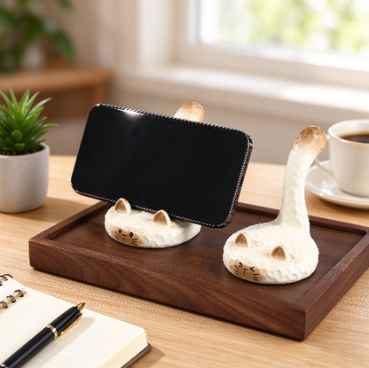 Cat Phone Stand Figurine Resin Mold
