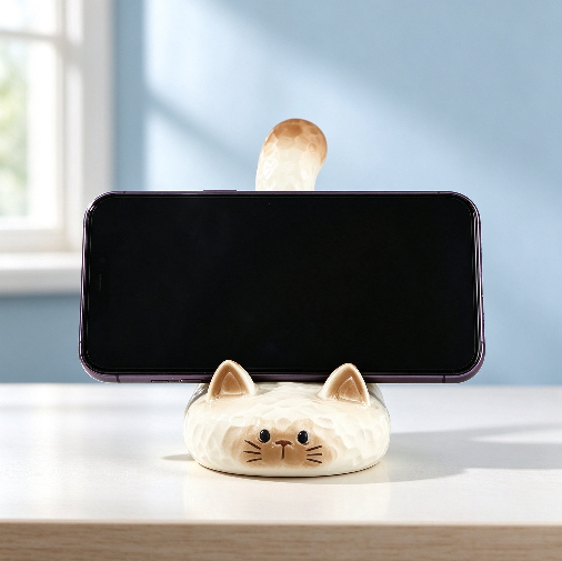 Cat Phone Stand Figurine Resin Mold