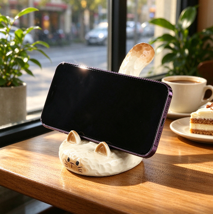 Cat Phone Stand Figurine Resin Mold