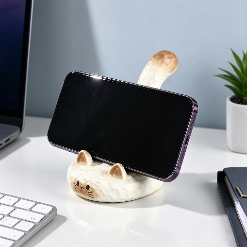 Cat Phone Stand Figurine Resin Mold