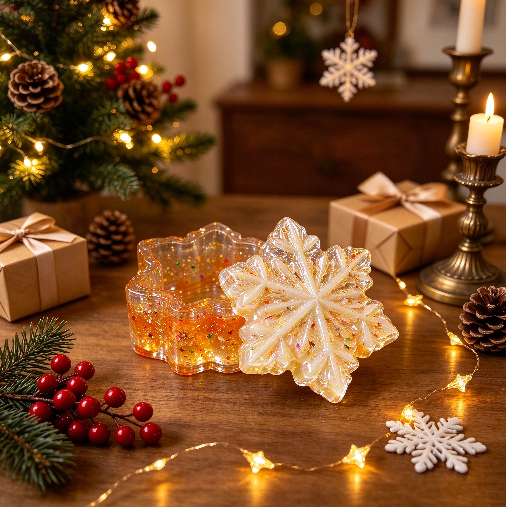 Snowflake Storage Jar Resin Molds