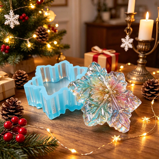 Snowflake Storage Jar Resin Molds