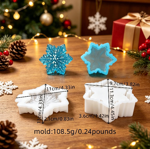 Snowflake Storage Jar Resin Molds