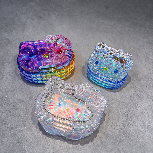 Handmade Diamond Cute Cat Flip-Top Storage Box Resin Mold