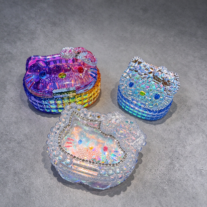 Handmade Diamond Cute Cat Flip-Top Storage Box Resin Mold
