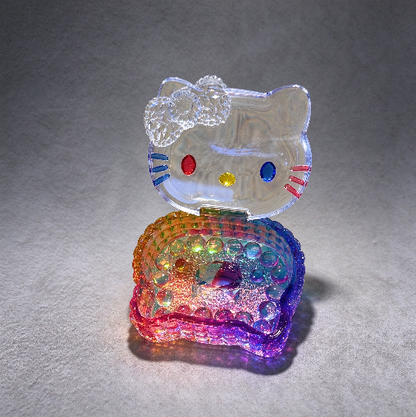 Handmade Diamond Cute Cat Flip-Top Storage Box Resin Mold