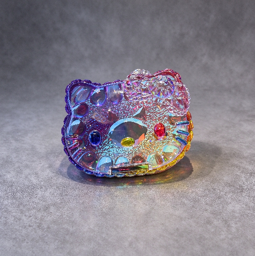 Handmade Diamond Cute Cat Flip-Top Storage Box Resin Mold