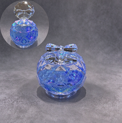 Handmade Diamond-Cut Crystal Ball Flip-Top Storage Jar Resin Mold