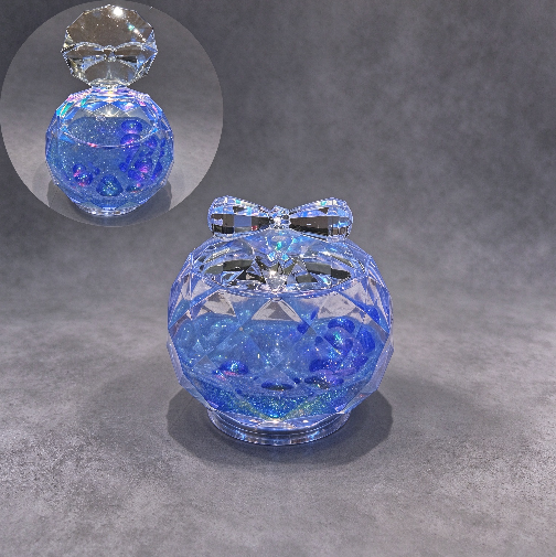 Handmade Diamond-Cut Crystal Ball Flip-Top Storage Jar Resin Mold