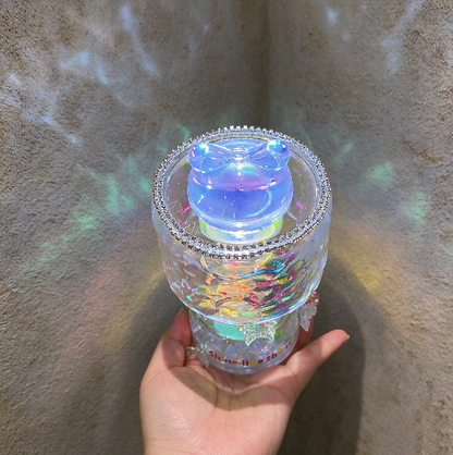 Handmade Water Ripple Tap-to-Change Color Lamp Figurine Resin Mold