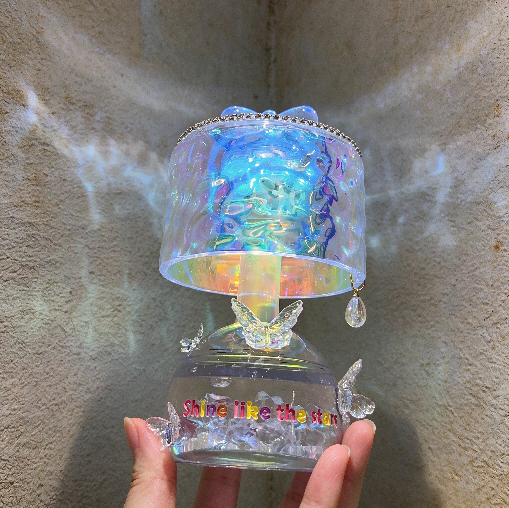 Handmade Water Ripple Tap-to-Change Color Lamp Figurine Resin Mold