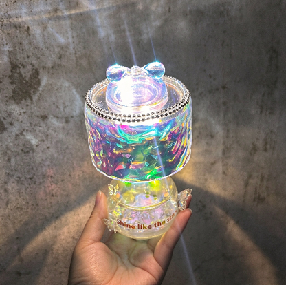 Handmade Water Ripple Tap-to-Change Color Lamp Figurine Resin Mold
