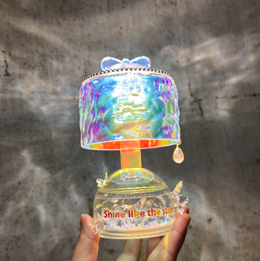Handmade Water Ripple Tap-to-Change Color Lamp Figurine Resin Mold