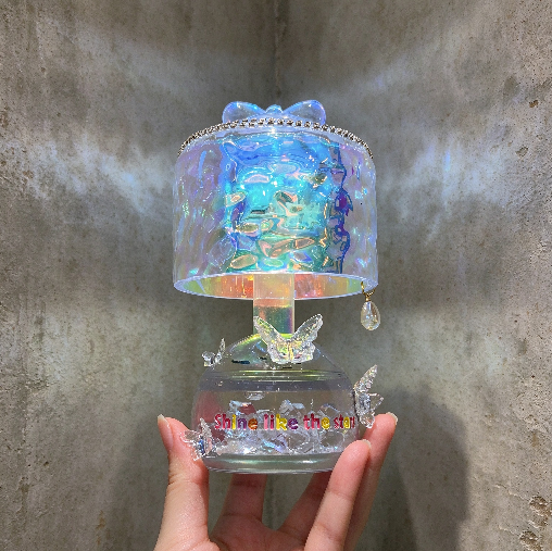 Handmade Water Ripple Tap-to-Change Color Lamp Figurine Resin Mold