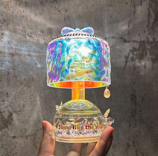 Handmade Water Ripple Tap-to-Change Color Lamp Figurine Resin Mold