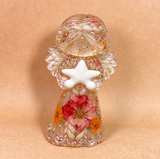 Angel Girl Holding a Starfish Figurine Resin Mold