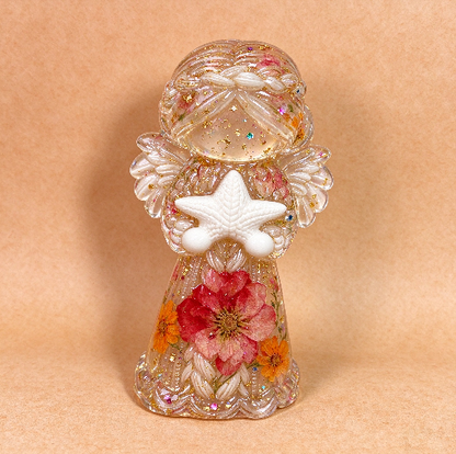 Angel Girl Holding a Starfish Figurine Resin Mold