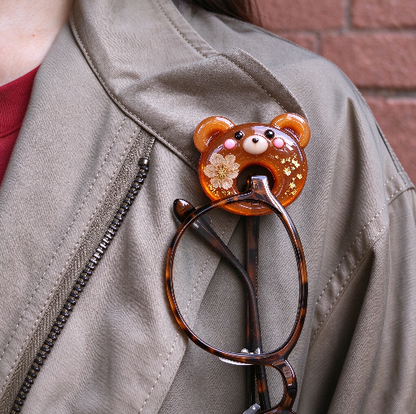 Cute Animal-Shaped Eyeglass Holder Brooch Resin Mold