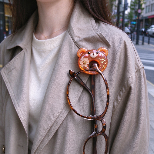 Cute Animal-Shaped Eyeglass Holder Brooch Resin Mold