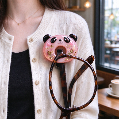 Cute Animal-Shaped Eyeglass Holder Brooch Resin Mold